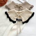 thumbnail image 4 of Detachable Knitted Dickey Collar Crop Top Mini Cape Half Shirt Blouse Collar for Women Girl, 4 of 7