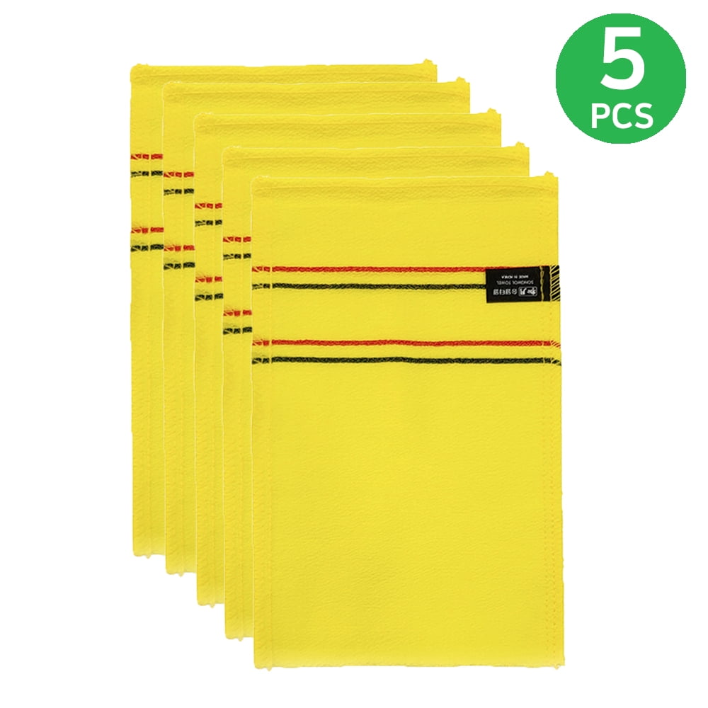 [ Songwol ] Korean Towel Exfoliating Bath Body Scrub Large (5 PCS