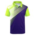 thumbnail image 2 of Blusa y camisa de manga corta con cuello vuelto para hombre, blusa informal con botones y estampado geométrico, blusa de manga corta con cuello vuelto para hombre, 2 of 5