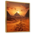 thumbnail image 2 of Designart "Sands Desert Egypt Ancient painting I" Egypt Floater Framed Wall Art Living Room, 2 of 7