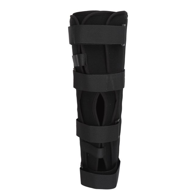 Inmovilizador de rodilla ajustable de 3 paneles de tela compuesta y aleación de aluminio, L (43 x 43 x 26 cm)