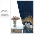 thumbnail image 5 of Marble Curtains, Ombre Marble Texture Abstract Window Treatments for Living Room, Luxury Elegant Modern Blackout Blue Gray Drapes 2 Panel Sets,55x63 Inch, 5 of 6