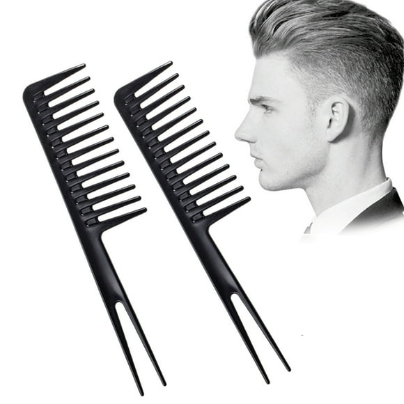 Neinkie Hairdressing Comb Professional Multifunctional Wide Application Versatile Long Lifespan Beauty Accessory Plastic Black Retro Oil Head Comb for Home
