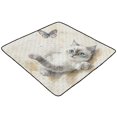 thumbnail image 7 of WOBOGO Cat with Colorful Butterfly Baby Playmats Extra Large Waterproof Rollable Activity Pads for Toddlers 50×50inch, 7 of 7