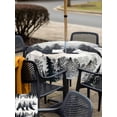thumbnail image 5 of Outdoor Tablecloth with Umbrella Hole for Patio/Picnic/Party/Camping, Brown Bear Cabin Waterproof Table Cloth Square Cover Washable, Vintage Pine Tree Grey Farmhouse (60"x 60"), 5 of 9