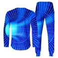 thumbnail image 5 of Wavsuf 2pcs Jogger Set Men Long Sweatsuits Sets for Mens New Motion Digital Shirt Sweatshirt and Sweatpants Blue Size 3XL, 5 of 5