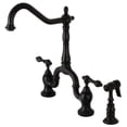 thumbnail image 1 of Kingston Brass KS7750ALBS Kitchen Faucet, Matte Black, 1 of 1