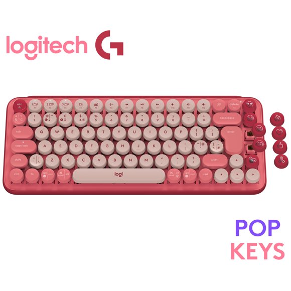 TECLADO INALAMBRICO Logitech POP KEYS HEARTBREAKER MECANICO BLUETOOTH CON TECLAS DE EMOJIS PERSONALIZABLES 920-010715