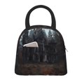 thumbnail image 1 of Disketp Gloomy Mansion Forest Scene Bolsa Térmica para Almuerzo, Lonchera con Abertura Amplia y Gran Capacidad, Organizador Reutilizable para Mujeres, Hombres y Adultos, 1 of 6