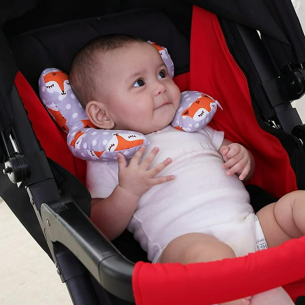 Almohada para bebe Asiento de coche de viaje protector Almohadas de apoyo para la cabeza y el cuello Ninos recien nacidos Reposacabezas en forma de U Cojin para ninos pequenos 0 3 anos 11 11