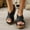 Black, variant on 2025 Beach Summer Sandals Clearance, Xunlbb Fashion Women Casual Round Head Comfy Sandals Beach Casual Shoes(Black,Szie:36)