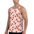 thumbnail image 2 of Wukai Cute Mushroom Print Men’s Workout Tank Top Sleeveless Muscle T shirt Gym Running Fitness Tank Top-Medium, 2 of 7