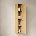Image result for Golden Oak Plywood 59 Inch Tall Narrow 2-Door Wall Mounted Storage ...