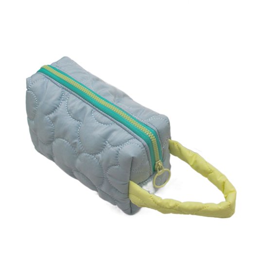 Cute Handbag Flowers Ins Style Zipper Candy Colors Makeup Bag Korean Style Toiletry Bag Women Cosmetic Bag Storage Bag BLUE