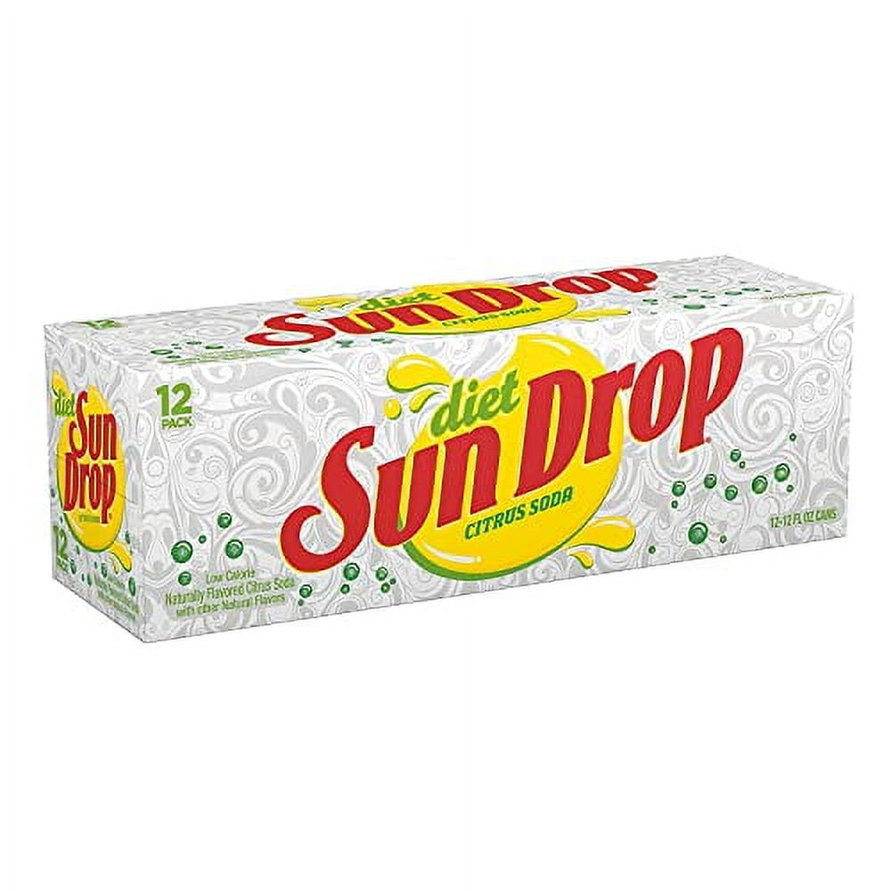 Diet Sun Drop Citrus Soda Soft Drink Cans - 3 Cases (36 Pack)