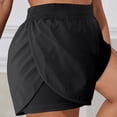 thumbnail image 5 of Fnooota Women's Athletic Shorts with Liner, Casual Elastic Waist Summer Sports Running Shorts Black Size M, 5 of 6