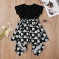 thumbnail image 4 of Odeerbi Girls Dress Baby Girls Clothes Toddler Outfits Letter Printing Fashion 2024 Casual Little Daisy Kids Dress Black, 4 of 9