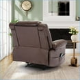 thumbnail image 6 of Recliners with 8-Point Massage & Lumbar Heating, Manual Reclining PU Leather Living Room Chair | Walnut Brown, 6 of 11