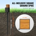 thumbnail image 4 of VEVOR Fence Post Anchor Ground Spike, 4 Pack 36 x 4 x 4 Inches Outer Diameter (Inner Diameter 3.5 x3.5 Inches), 4 of 9
