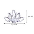 thumbnail image 3 of 1PC Colorful Rhinestone Crown Insert Comb Bridal Wedding Hair Comb Headwear for Women (White), 3 of 9