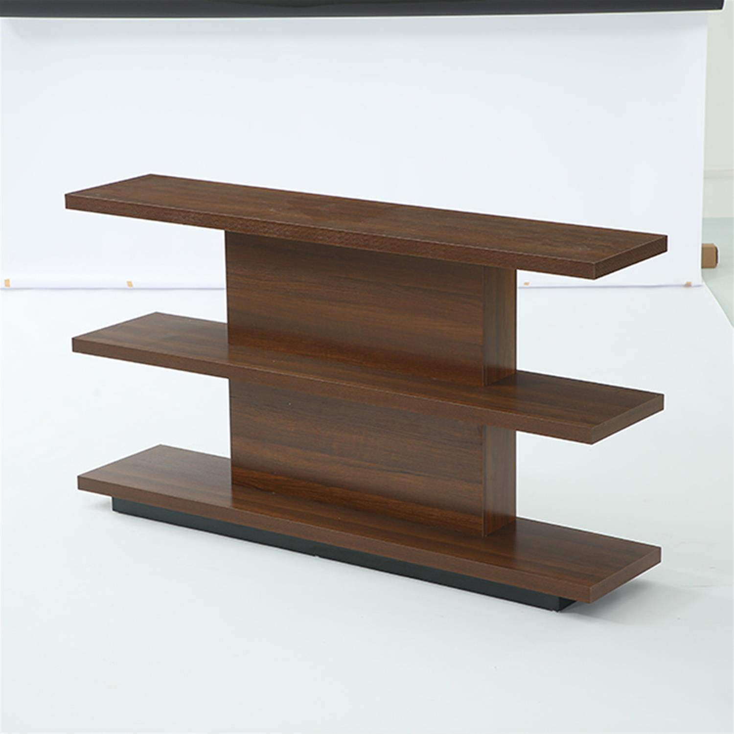 Demi Bonn 63" Console Table, 3-Tier Farmhouse Entryway Table Sofa Table with Storage Shelves for Hallway, Bedroom, Living Room, Brown