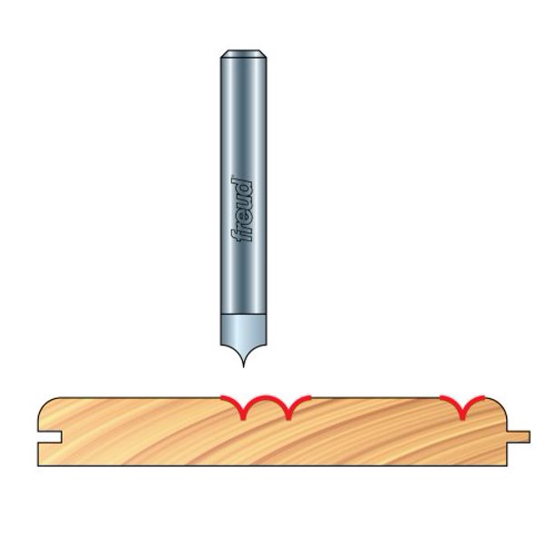 20301 Radius VGroove Router Bit for 's 99472 Beadboard Router Bit