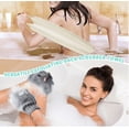 thumbnail image 6 of 6 Pack Exfoliating Shower Bath Gloves Back Scrubber Set, 2 Pcs Exfoliating Body Scrubber Nylon Back Washer, 2 Pairs Scrub Gloves for Skin Pull Strap Washcloth (Gray, White), 6 of 7
