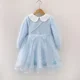 thumbnail image 4 of Vestido de princesa Disney Frozen Elsa para niñas, ropa de otoño para niños, fiesta de cumpleaños, manga larga, con bolsa, 2 a 8 años, 4 of 5