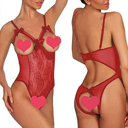 

WNG Fashion Women Sex Lace Perspective with Silver Lingerie Underwear