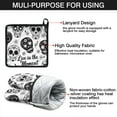 thumbnail image 7 of Black and White Skull Kitchen Oven Mitt and Pot Holder Sets 4 Pcs for Baking, Cooking and Grilling, Heat Resistant Up To 392 °F, 7 of 7
