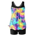 thumbnail image 2 of Trajes de baño tankini para mujer Trajes de baño de dos piezas con espalda de tiras y estampado conservador para mujer Traje de baño de dos piezas para mujer, 2 of 5