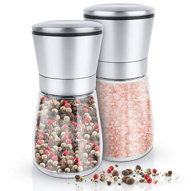 USB Rechargeable Electric Spice Grinder Kitchen Tools Glass Jar Salt and Pepper  Grinder