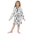 thumbnail image 6 of FORMRS Niños Bathrobe Unisex Hooded Robe Soft Plush Pajamas Sleepwear, Size 2-3T, Clouds and Suns, 6 of 7