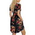 thumbnail image 4 of JuneFish Women's Summer Short Sleeve Casual Dresses Beach Flowy Sundresses with Pockets, 4 of 7