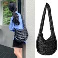 thumbnail image 2 of Mini Clutch Purse Pleated Cloud Bag Minimalist Ruched Design Satchel Bag Fashion Leather- Handbags Pouch Ladies Hobo Bag Silver, 2 of 4