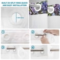 thumbnail image 4 of No Hook Shower Curtain, Purple Flowers Shower Curtains for Bathroom with See Through Top Window, Weeping Spring Floral Bicycle Wooden Farmhouse Waterproof & Washable Bath Curtain Long 72"x78", 4 of 9