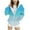 A-Light Blue, variant on Girls Oversized Full Zip Hoodie, Kids Gradient Print Long Sleeve Hooded Jackets, Child Fall Winter Zipper Sweatshirt with Hood Outerwear