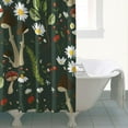 thumbnail image 4 of Watercolor Tropical Flower Curtain – Bright Floral Botanical Design for Summer Bathroom or Spa Retreat, 4 of 5