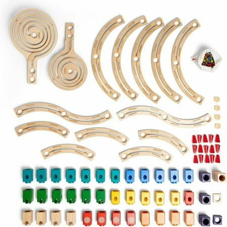 Hape Quadrilla Wooden Marble Run Construction, The Cyclone, 198 Pieces