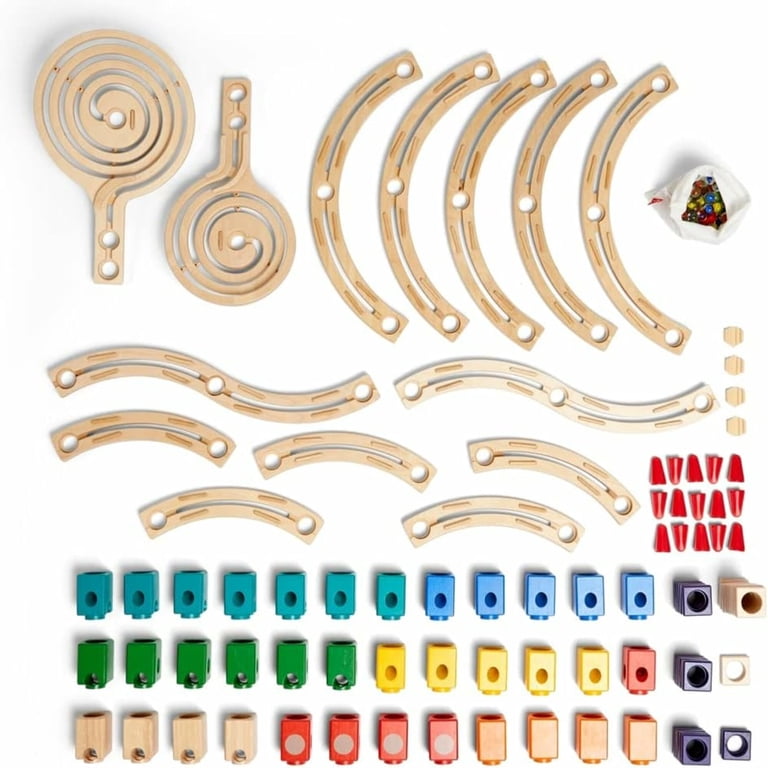 Free Shipping! Hape Quadrilla Wooden Marble Run Construction, The