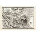 thumbnail image 2 of Collot, George Henri Victor 24x18 Black Ornate Wood Framed with Double Matting Museum Art Print Titled - Plan of the Town of Pittsburg, Pennsylvania, 1796, 2 of 4