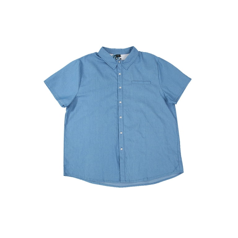 dad and baby matching button up shirts