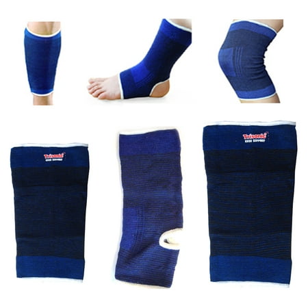 1 Knee 1 Calf 1 Ankle Support Brace Tennis Football Sports Muscle Pain