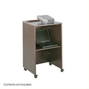 Safco Mahogany Lectern Podium Base/Media Cart