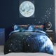 thumbnail image 2 of Juego de Edredón Funda Unique Bargains Sky Cosmos Night Pattern 3D Impreso Queen Size 3pcs multicolor, 2 of 6