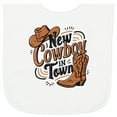 thumbnail image 2 of Inktastic I'm a New Cowboy in Town Baby Terry Cloth Bib, 2 of 3