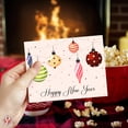 thumbnail image 3 of 2026 Happy New Year Holiday Greeting Cards – Blank Xmas Fold Over Cards & Envelopes, Colorful Baubles – For Christmas and New Year’s Gift & Presents | 10 Per Pack | 4.25 x 5.5” (A2 Size), 3 of 6