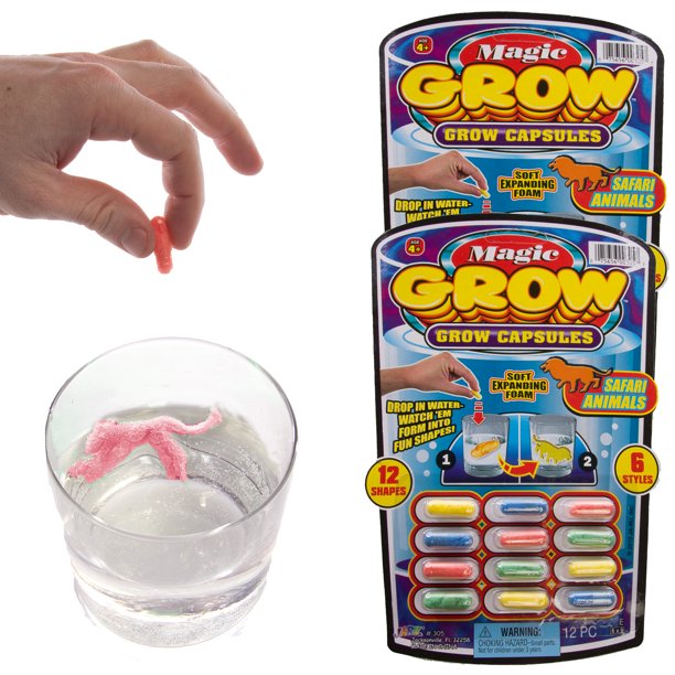 Ja Ru 24 Count Magic Grow Capsules Party Favor Bulk Foam Water Bath Toys For Kids Growing Capsules Walmart Com Walmart Com