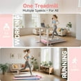 thumbnail image 5 of Walking Pad Under Desk Treadmill with Incline for Home and Office, 2.5HP Low Noise, 35" Running Belt, Supports 265 Lbs (Pink), 5 of 8