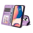 thumbnail image 5 of Funda tipo cartera GANGXUN para iPhone 14 Pro , diseño girasol, cuero PU, soporte, cierre magnético, tarjetero, 5 of 5